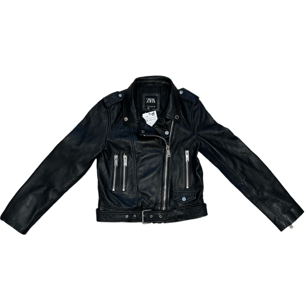 ZARA Black Real Leather Women’s Jacket